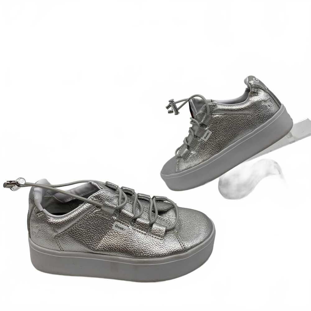 Goats Silver Leather Sneakers | Girls 11T Regular
